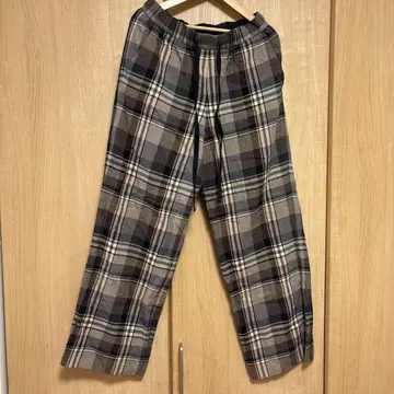 LE GAZK 체크 무늬 캐주얼 팬츠