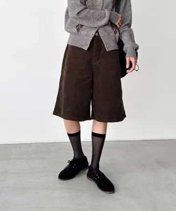 택 포함 미사용 새상품 canal JeanEl mar 코듀로이 하프 팬츠