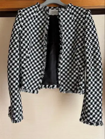 ANNA LUNA 노카라 자켓 블랙 화이트