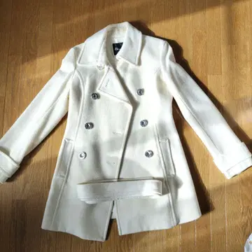 & by P&D 화이트 롱 코트 40 사이즈