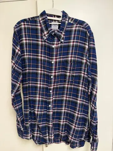 THE BAGGY 체크 무늬 셔츠 L 사이즈 네이비 계열