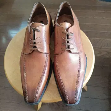 비즈니스 슈즈 브라운 가죽 드레스 슈즈 24.5cm