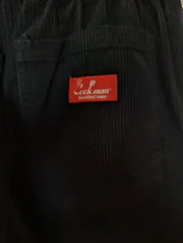 COOKMAN 코듀로이 셰프 팬츠 블랙 M