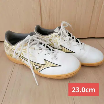 23.0cm Mizuno 풋살화 화이트/골드