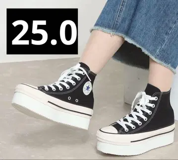 컨버스 블랙 하이컷 통굽 스니커즈