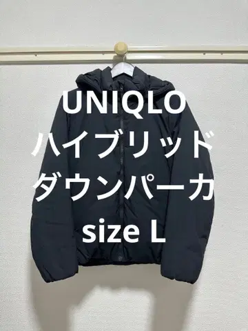 새상품급 유니클로 하이브리드 다운 파카 블랙 사이즈 L
