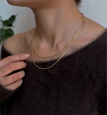 DOUDOU 2 체인 마그넷 목걸이 골드