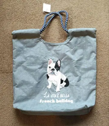 아즈노아즈 애니멀 자수 코드 (프렌치 불독) 토트백