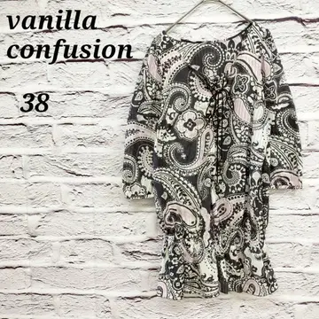 R5112 바닐라 퓨전 [ 38 ] 7부 소매 블라우스 페이즐리 무늬