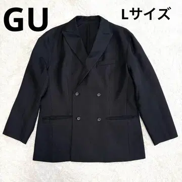 [ 미사용급 ] GU 더블 자켓 블랙 L 사이즈 테일러드 자켓