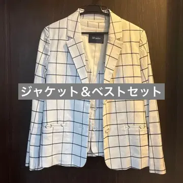 [ 베스트 세트 ] Loungedress 체크 무늬 테일러드 자켓