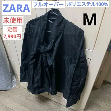 [ 미사용 ] 여성용 리본 풀오버 ZARA 블랙 M