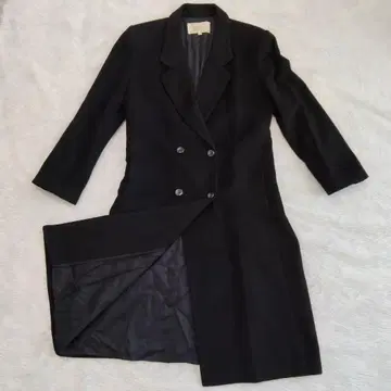 [ 캐시미어 x 큐프라 ] 블랙 롱 코트 더블 13호