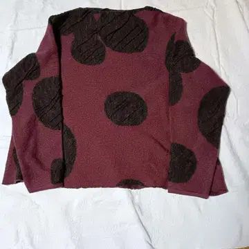 센소유니코 아라카제 긴팔 니트 스웨터 사이즈 38 울 큰 도트가 귀여운