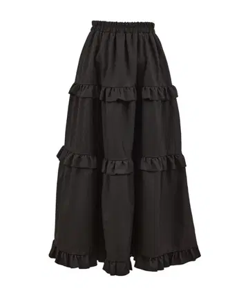 PUNYUS 프릴 티어드 롱 스커트