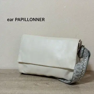 새상품급 ear PAPILLONNER 와이드 테이프 숄더 아이보리