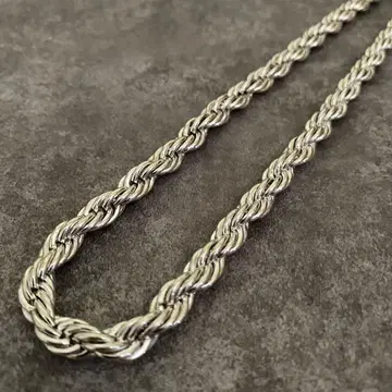 멕시칸 주얼리 실버 925 로프 체인 목걸이 빈티지