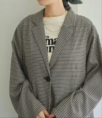 당일 발송 가능! 카스타네 체크 무늬 테일러드 자켓