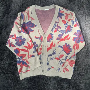 LOWRYSFARM 꽃무늬 그레이 가디건
