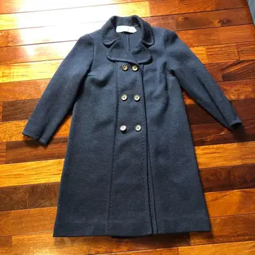 [ 쇼와 레트로 ] 빈티지 chiQuita 다크 그레이 롱 피코트