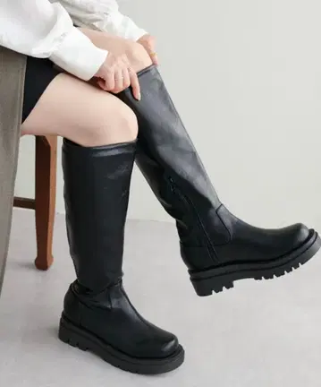 Discoat 탱크 밑창 롱 부츠