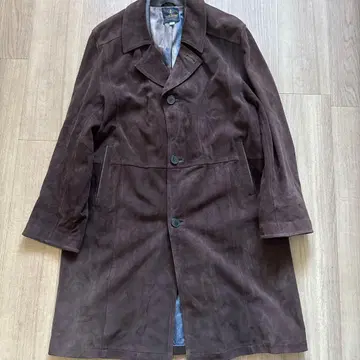 Hickey Freeman 스웨이드 가죽 코트 루돌프 가죽