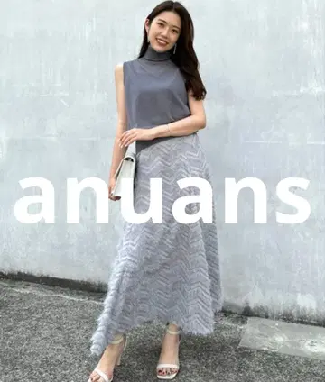 새상품급 anuans 셋업 MEDIUM 색스 블루 여성용