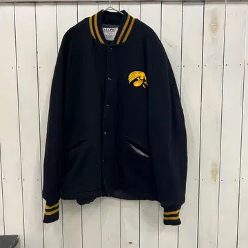 90s DeLONG 아이오와 바시티 자켓 멜톤 충전솜 퀼트