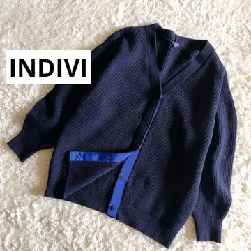 인디비 컬러 디자인 니트 가디건 루즈핏 겉옷 일본제