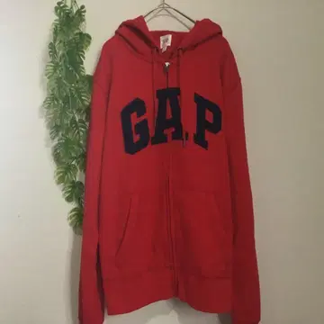 인기 GAP 레드 집업 후드티 M