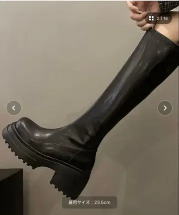 VIVID LADY 롱 부츠 24.5 블랙