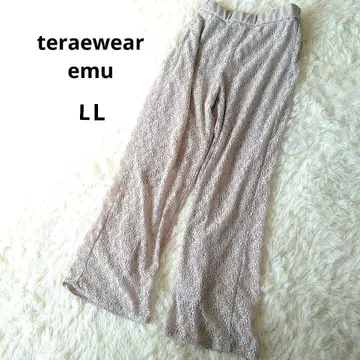 베이지 와이드 이지 팬츠 레이스 릴랙스 팬츠 LL 허리밴딩