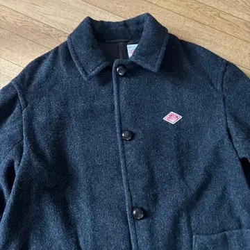 단톤 울 혼방 다크 그레이 코트 36