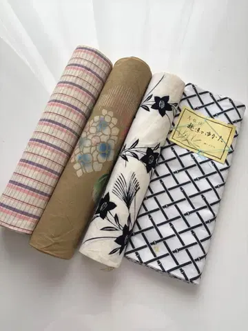 유카타 옷감 면 묶음 판매 4벌