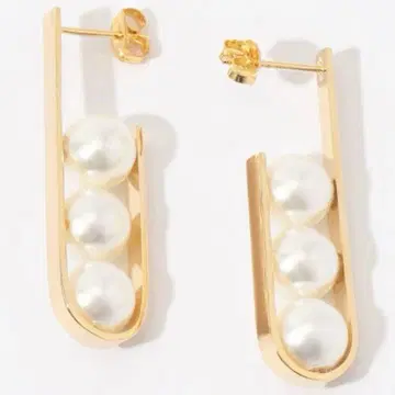 januka x TOMORROWLAND 3 쉘 펄 귀걸이