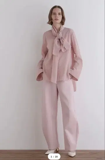 LE PHIL 트리플 크로스 커브 팬츠 핑크 사이즈 1