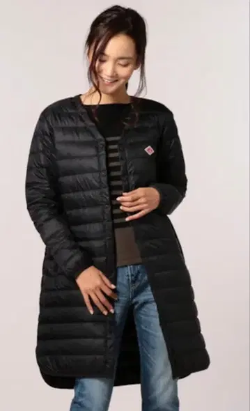 단톤 롱 다운 자켓 블랙 38