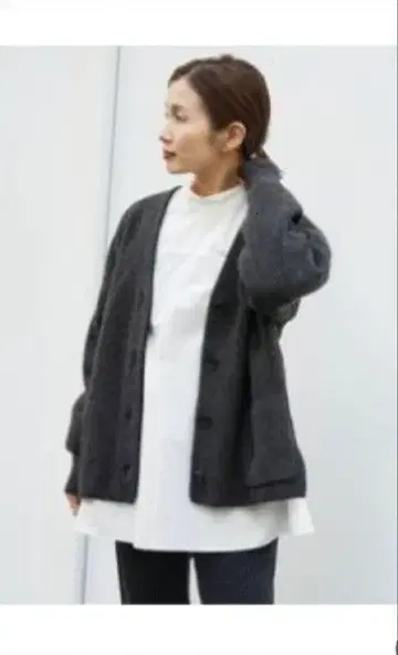 IENA  박스 실루엣 가디건 그레이B