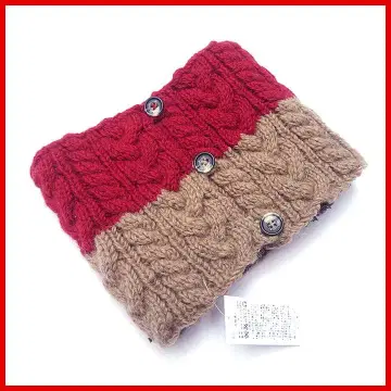 미사용 새상품 네팔제 넥워머 투톤 핸드메이드 손뜨개질