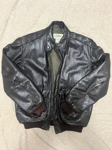 l.l.bean a-2 가죽 자켓 USA S 다크 브라운