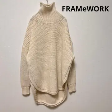 프레임워크 FRAMeWORK 스웨터 긴팔 터틀넥 울 혼방