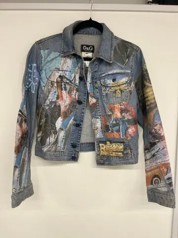 D&G 아트 프린트 데님 자켓