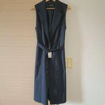 새상품 그린 라벨 릴랙싱 네이비 롱 베스트