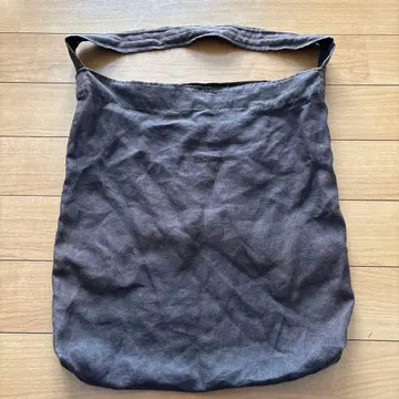 헴프 소재 다크 브라운 숄더백