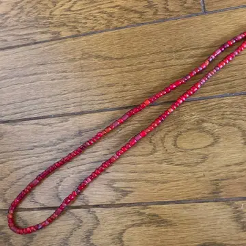 화이트하츠 앤티크 비즈 진한 빨간색, 혈적색, 금적색 믹스