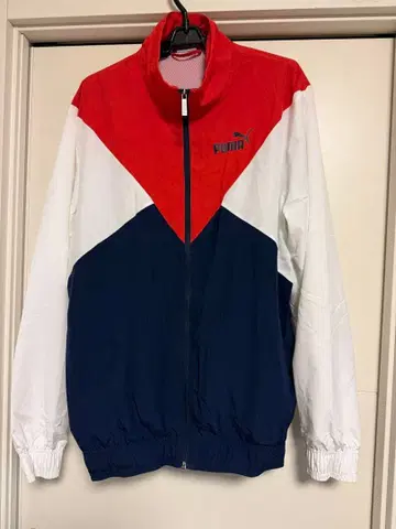 PUMA 저지 레드/화이트/네이비 윈드 브레이커