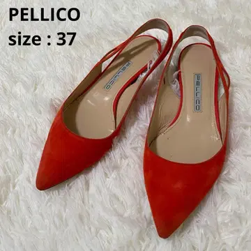 PELLICO 백 스트랩 플랫 펌프스 뮬 37 오렌지