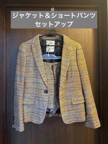 [ 셋업 ] RopePicnic 멀티 컬러 트위드 자켓 팬츠 세트