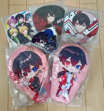 앗토군 쿠션 2개, 부채 4개 세트