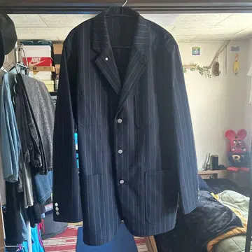 GU x beautiful people 네이비 스트라이프 셋업